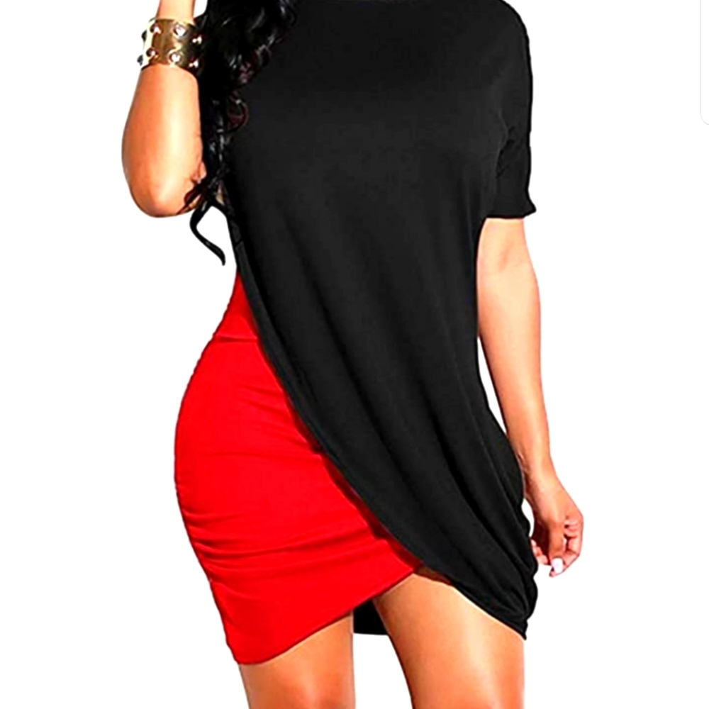 Short sleeve bodycon mini dress